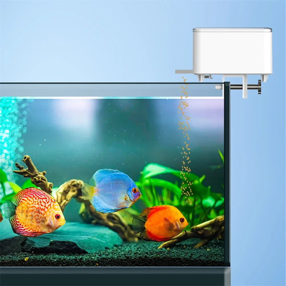 Smart WiFi App-Controlled Automatic Fish Tank Feeder with Timer