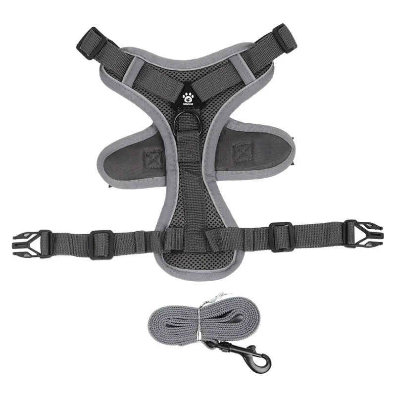 No-Pull Reflective Pet Harness and Leash Set