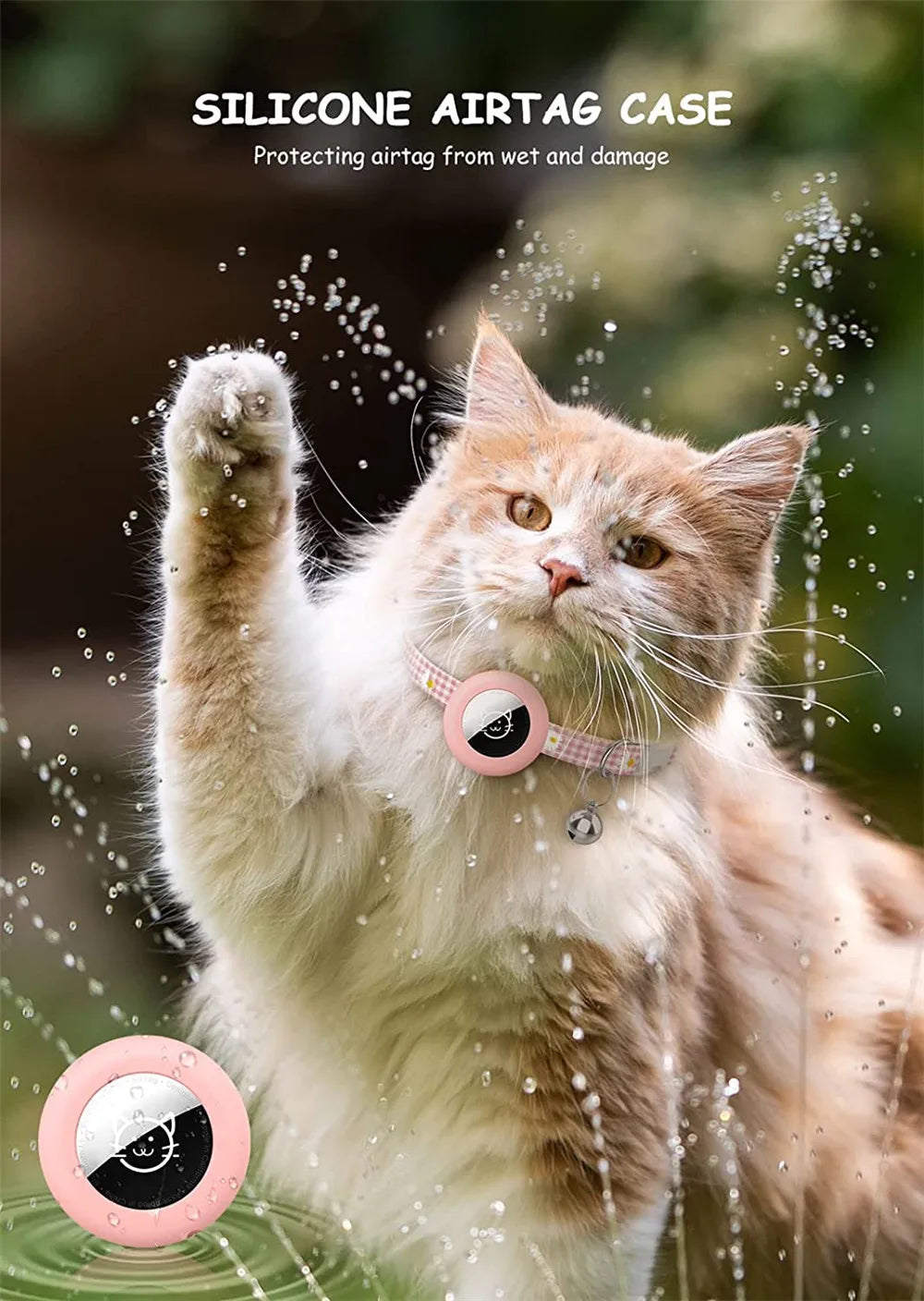 Breakaway Cat Collar with AirTag Holder & Bell