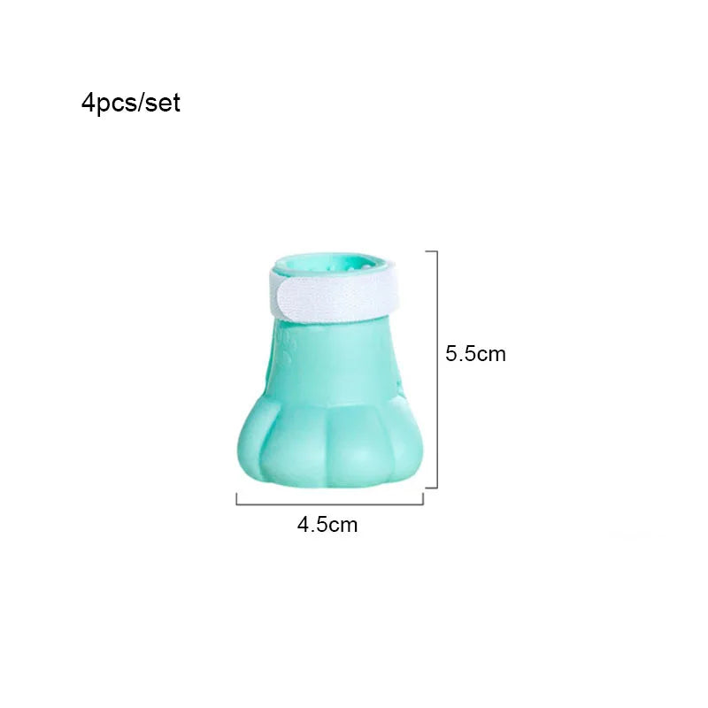 Anti-Slip Pet Paw Protectors - 4 Pack