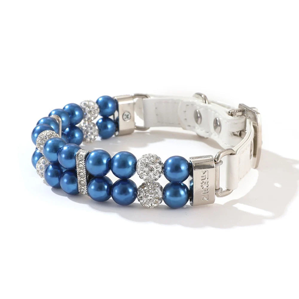 Pearl & Rhinestone Pet Collar for Cats & Dogs