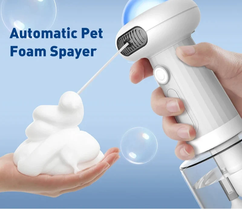 Automatic Pet Foam Machine - Wireless Waterproof Shampoo Dispenser for Dogs & Cats