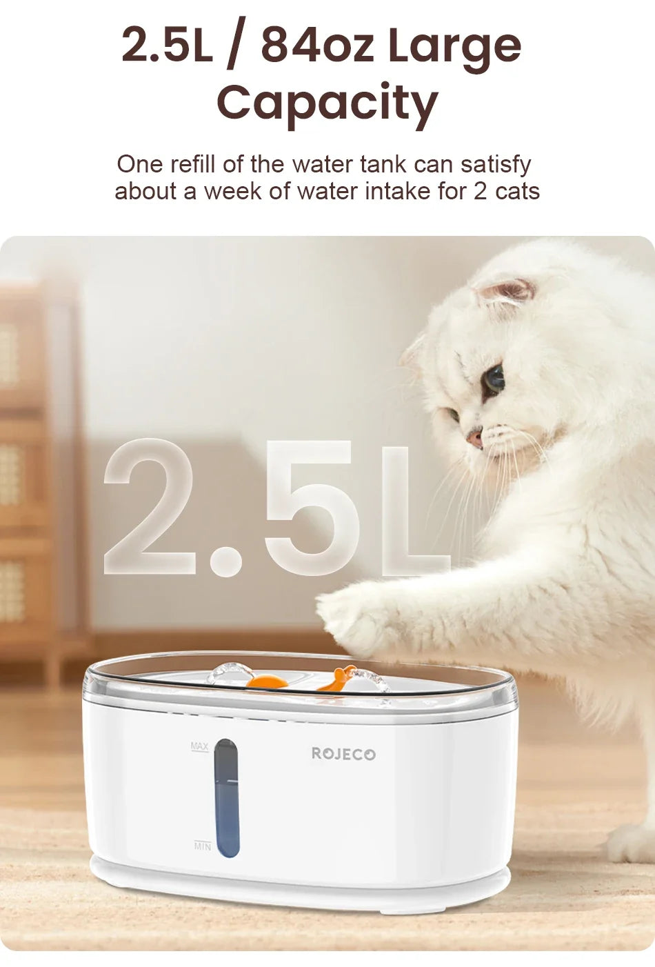 Automatic Wireless Dual-Flow Pet Water Fountain for Cats & Dogs