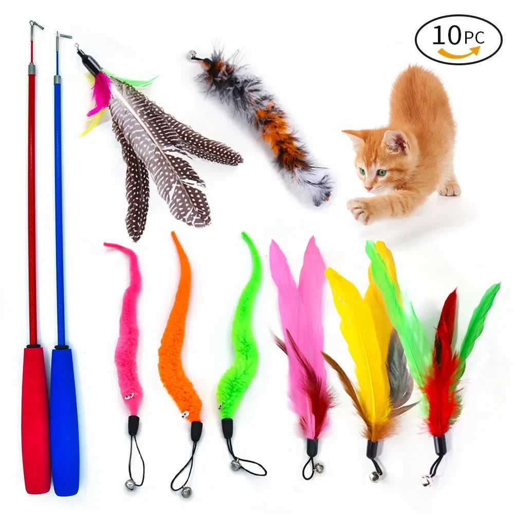 Retractable Cat Wand 10-Pack Replacement Set