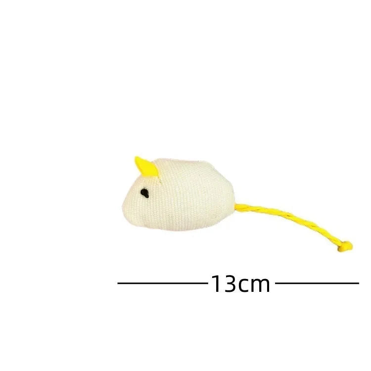 Plush Mouse Toy Set for Cats - Interactive Feather Toys