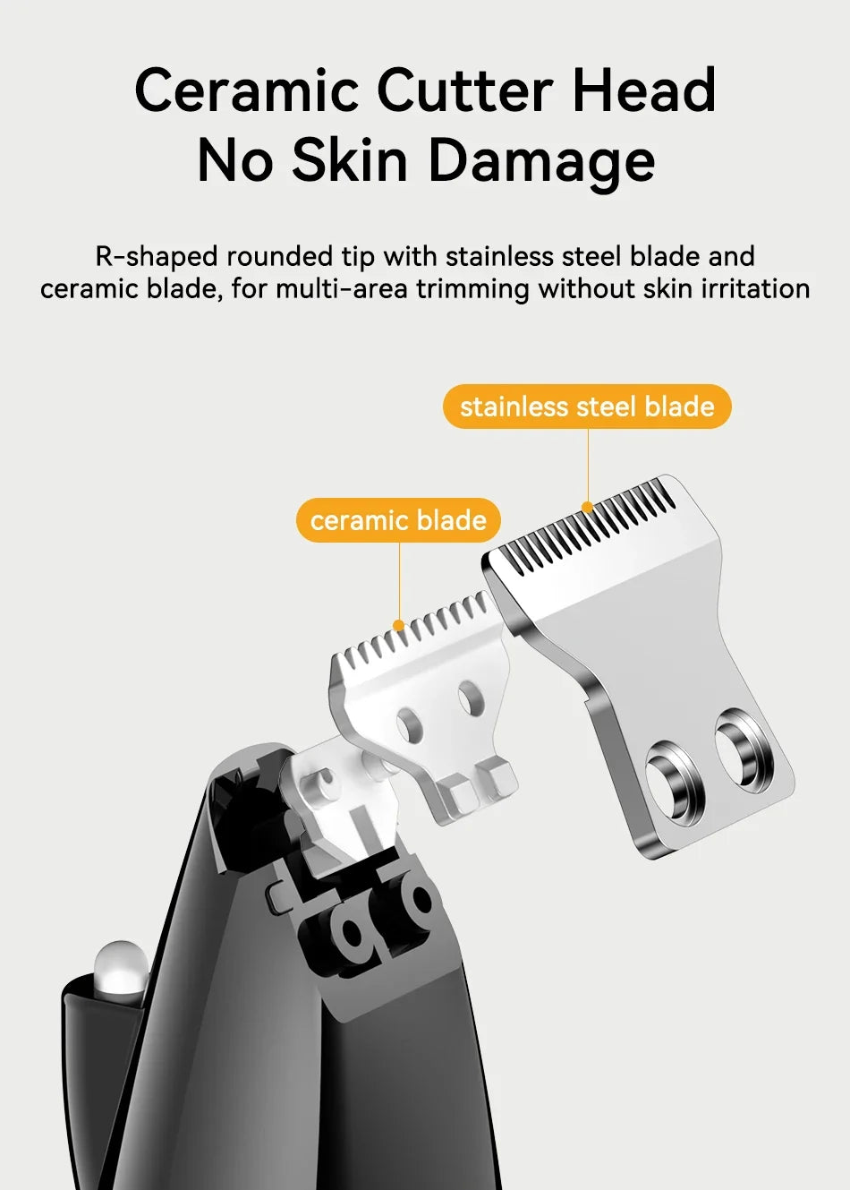 Electric Pet Clipper with Front Light — Rechargeable Adjustable Trimmer for Dog & Cat Claws, Ears & Hair