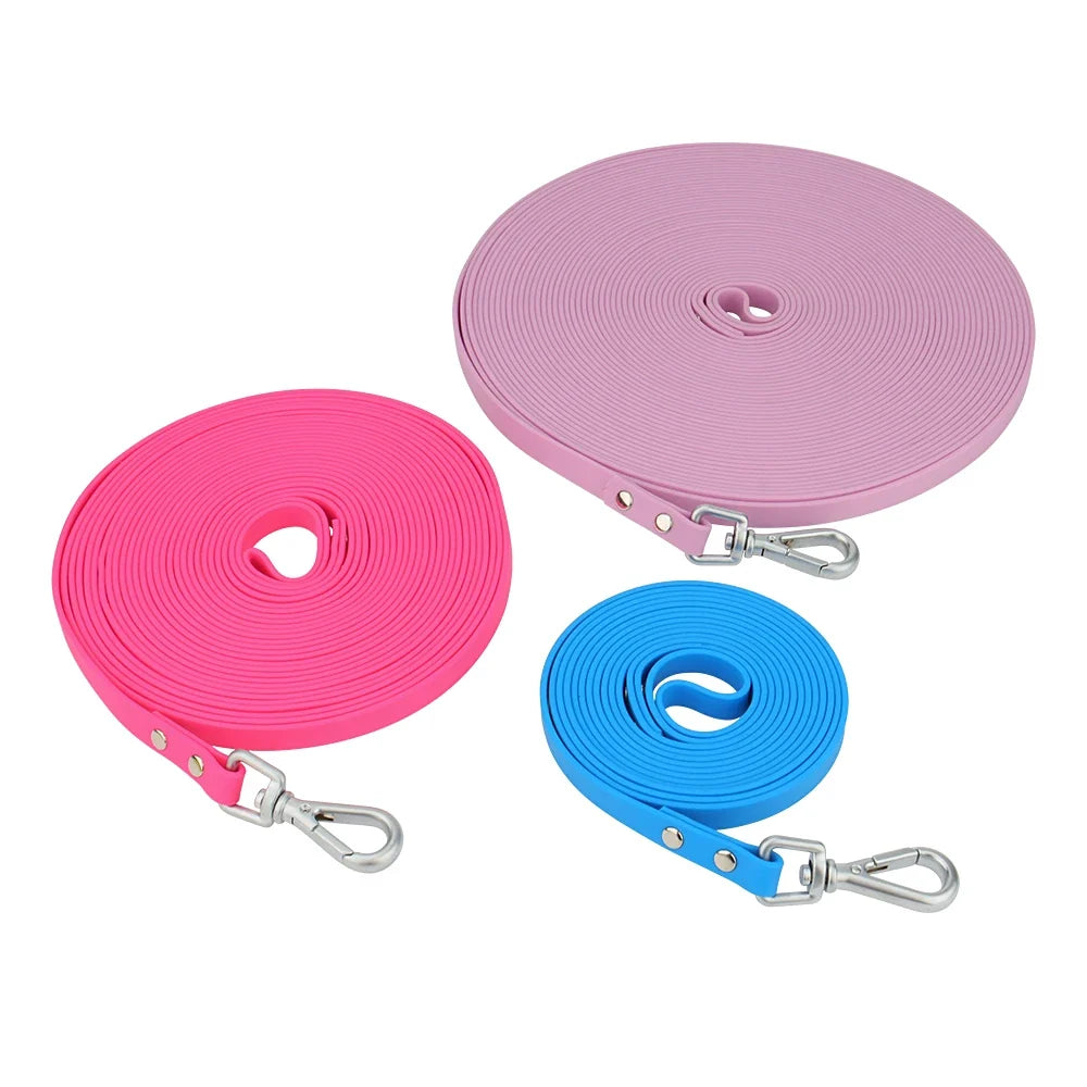 Waterproof PVC Long Dog Leash – Easy Clean Training Lead 1.5m to 20m
