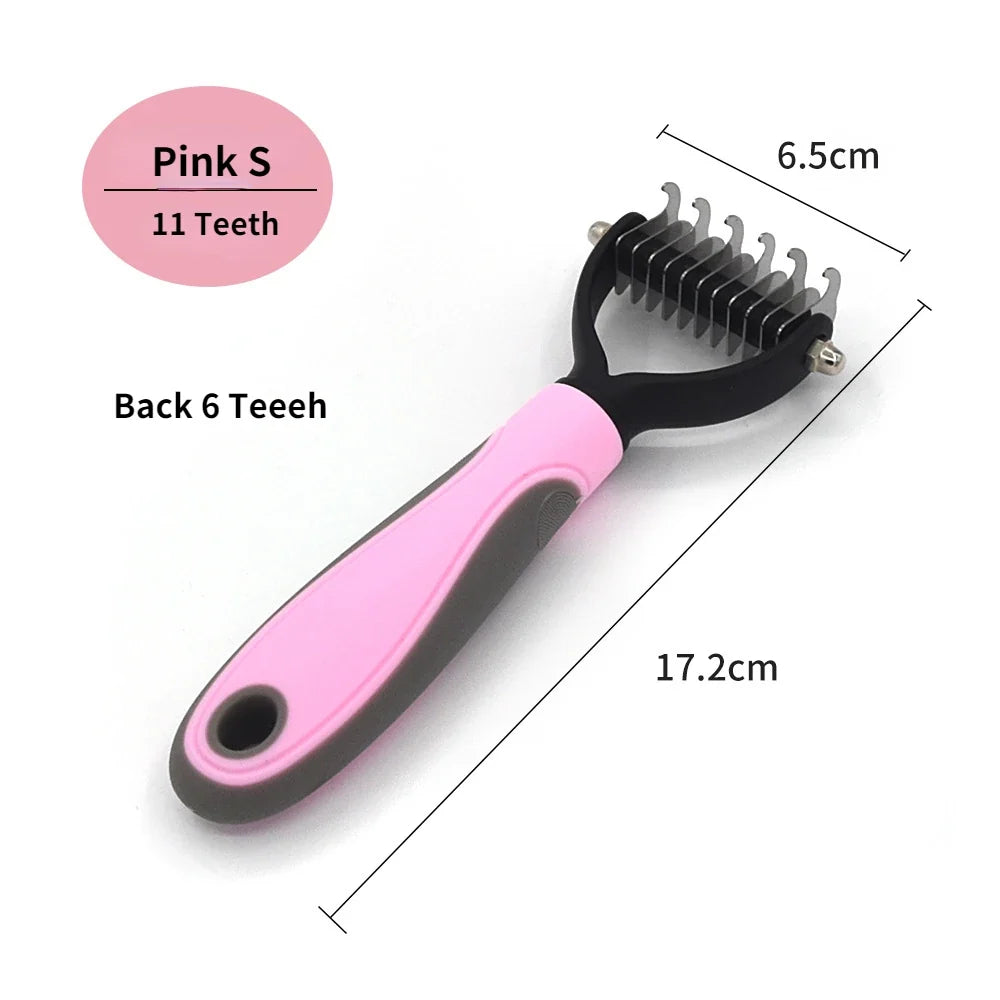 Pet Deshedding Brush - Professional Dog & Cat Hair Remover Grooming Comb