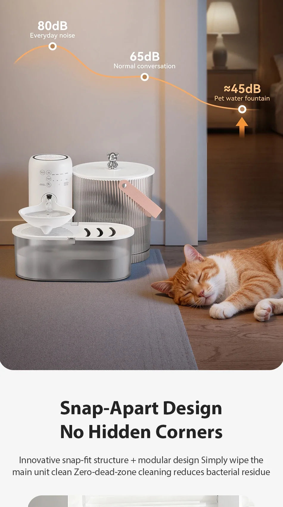 Wireless Smart Cat Water Fountain — 3L Tilting Dispenser with 2600mAh Battery & No-Filter Design