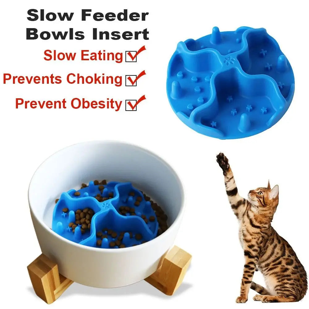 Silicone Slow Feeder Bowl Insert with Suction Cups