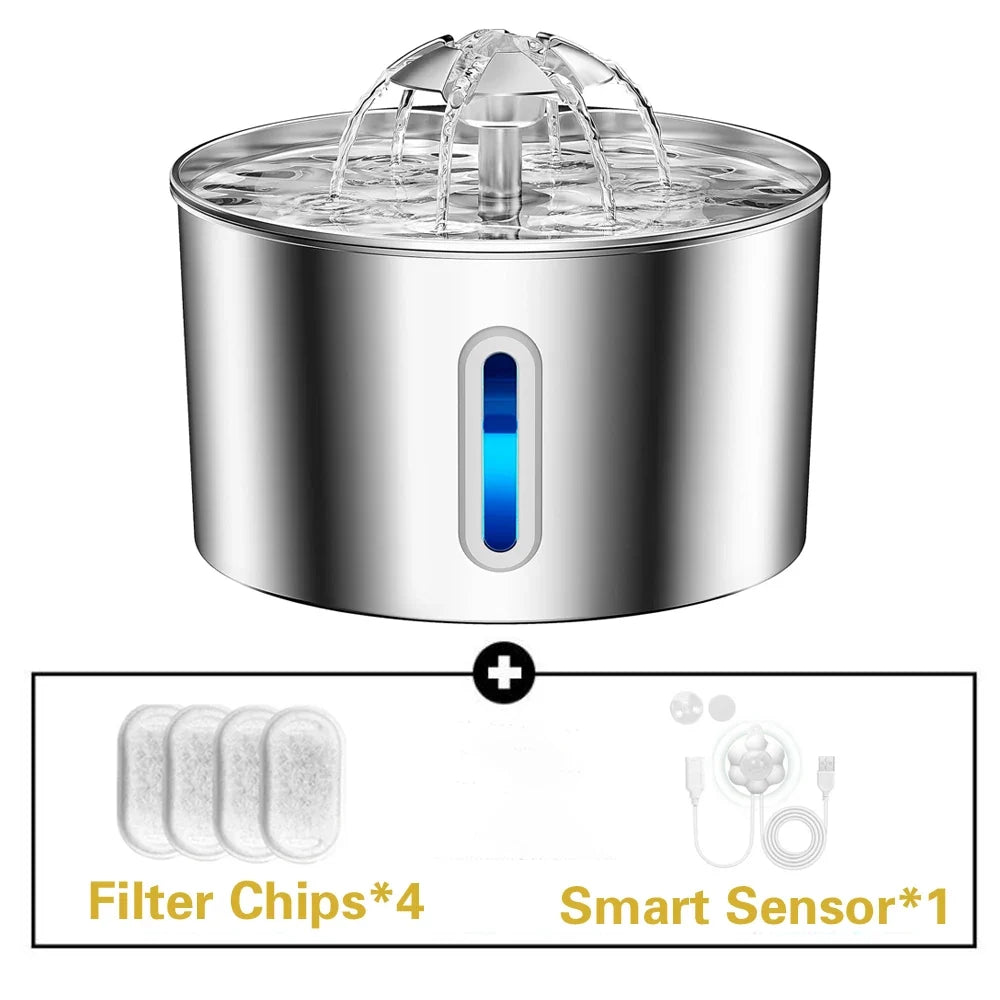 2.2L Stainless Steel Smart Pet Water Fountain