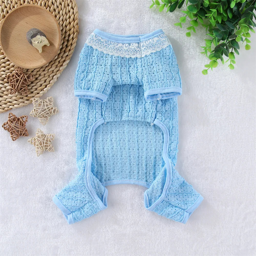 Lace Jumpsuit with D-Ring for Small Dogs & Cats