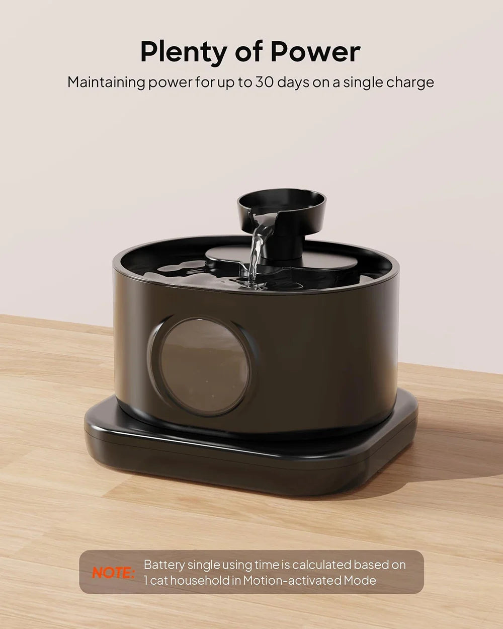 Wireless Pet Water Fountain with Filtration - 2.8L Silent Rechargeable Dispenser