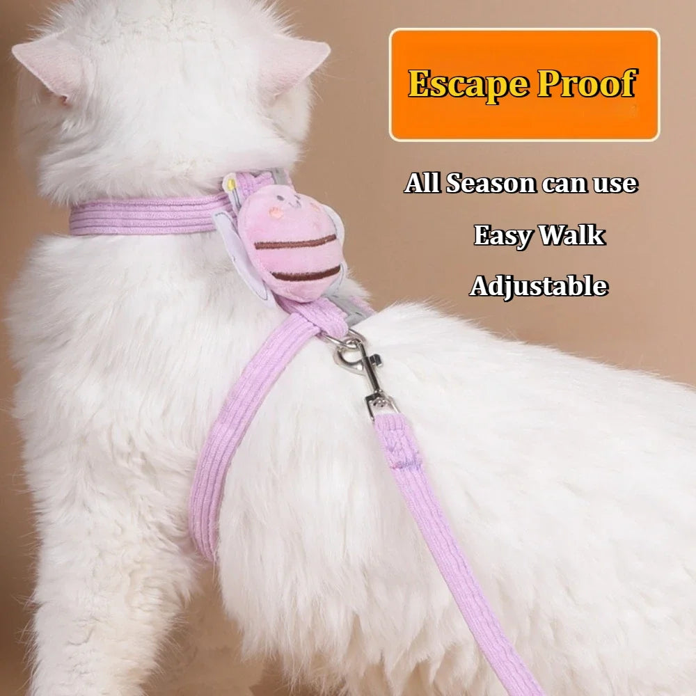 Escape-Proof Soft Mesh Cat Harness & Leash Set | Adjustable Padded Vest for Kittens, Small, Medium & Large Cats