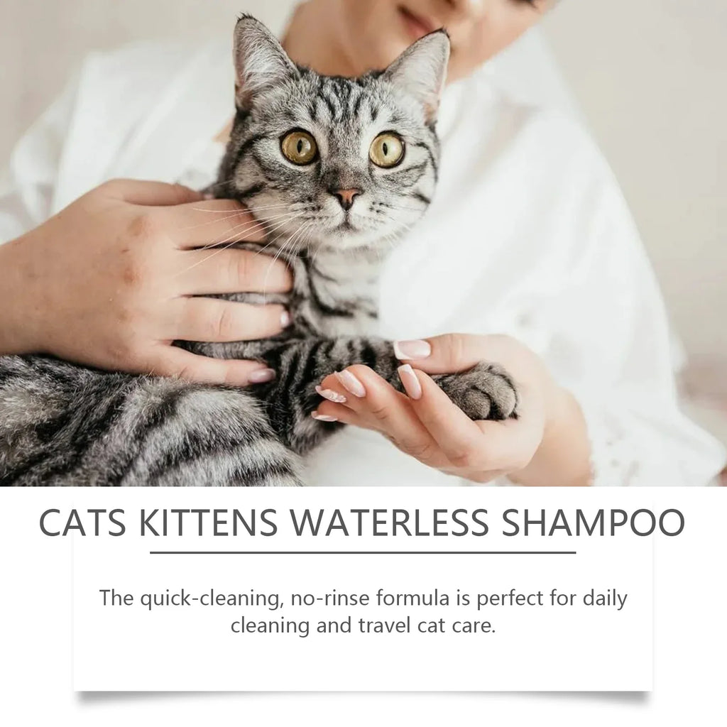 Waterless Cat Shampoo Mousse — Deodorising Foam for Smooth, Fresh-Smelling Fur