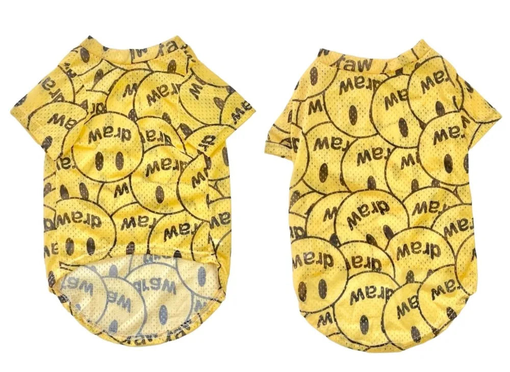 Cartoon Print Dog Cooling Vest Shirt | Soft Summer Top for Medium & Large Dogs