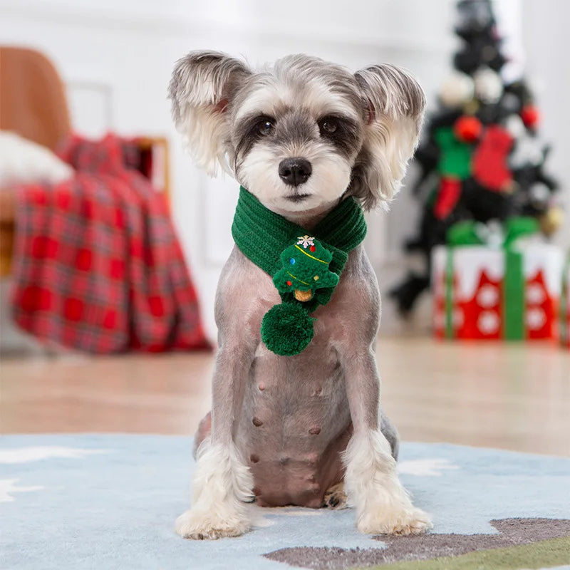 Christmas Cartoon Scarf for Dogs & Cats | Reindeer, Santa & Snowman Designs