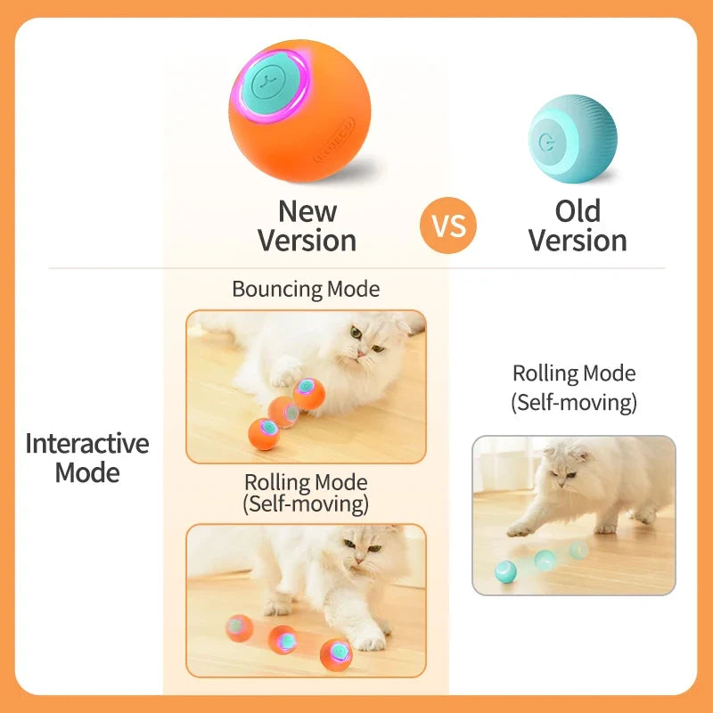 Smart Interactive Cat Ball - Automatic Rolling Electric Pet Toy