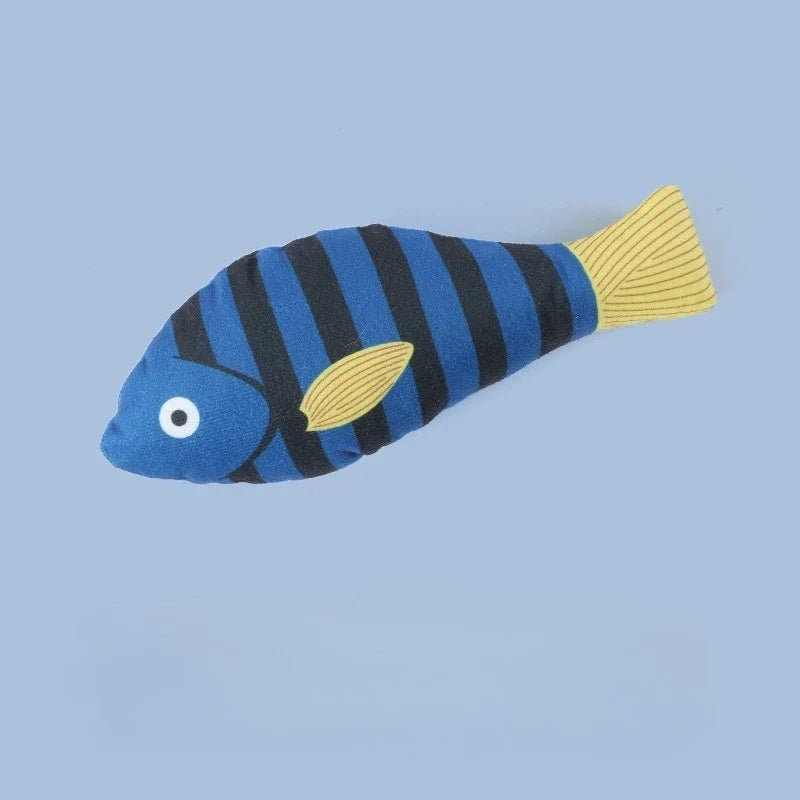 Interactive Plush Fish Cat Toy