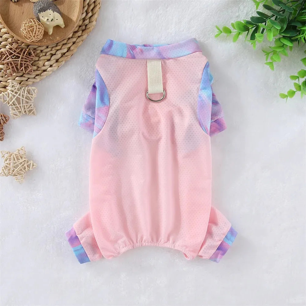 Ice Silk Cooling Jumpsuit for Small Dogs