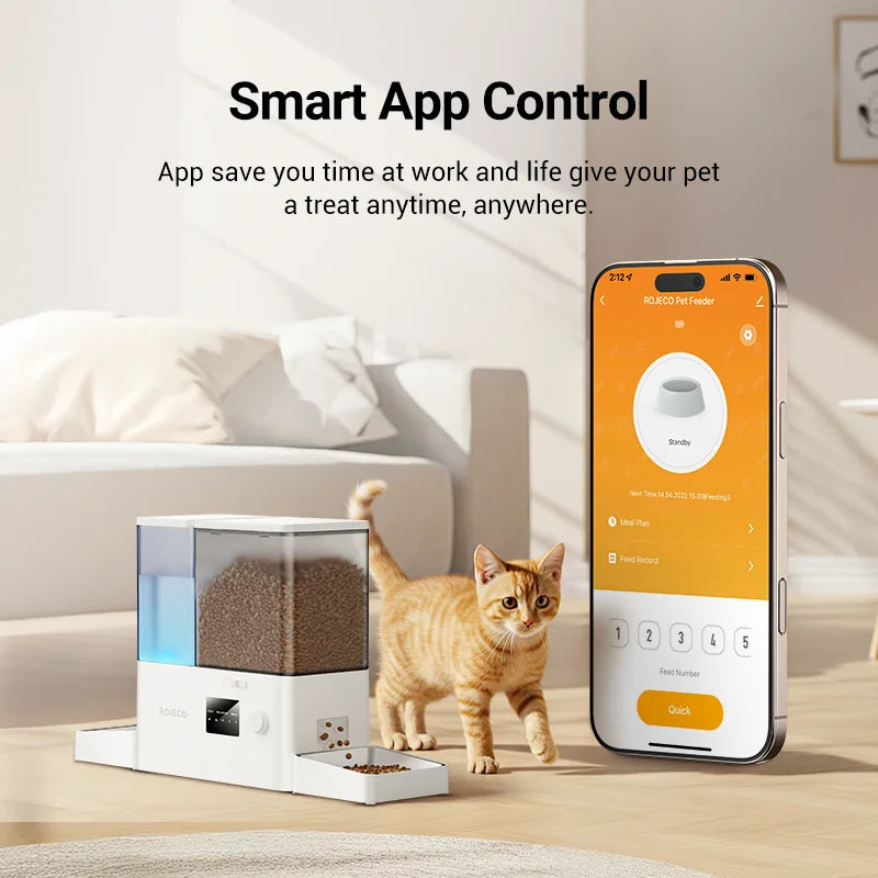 2-in-1 Automatic Pet Feeder & Water Fountain — 8.5L WiFi Smart Dispenser for Cats & Dogs