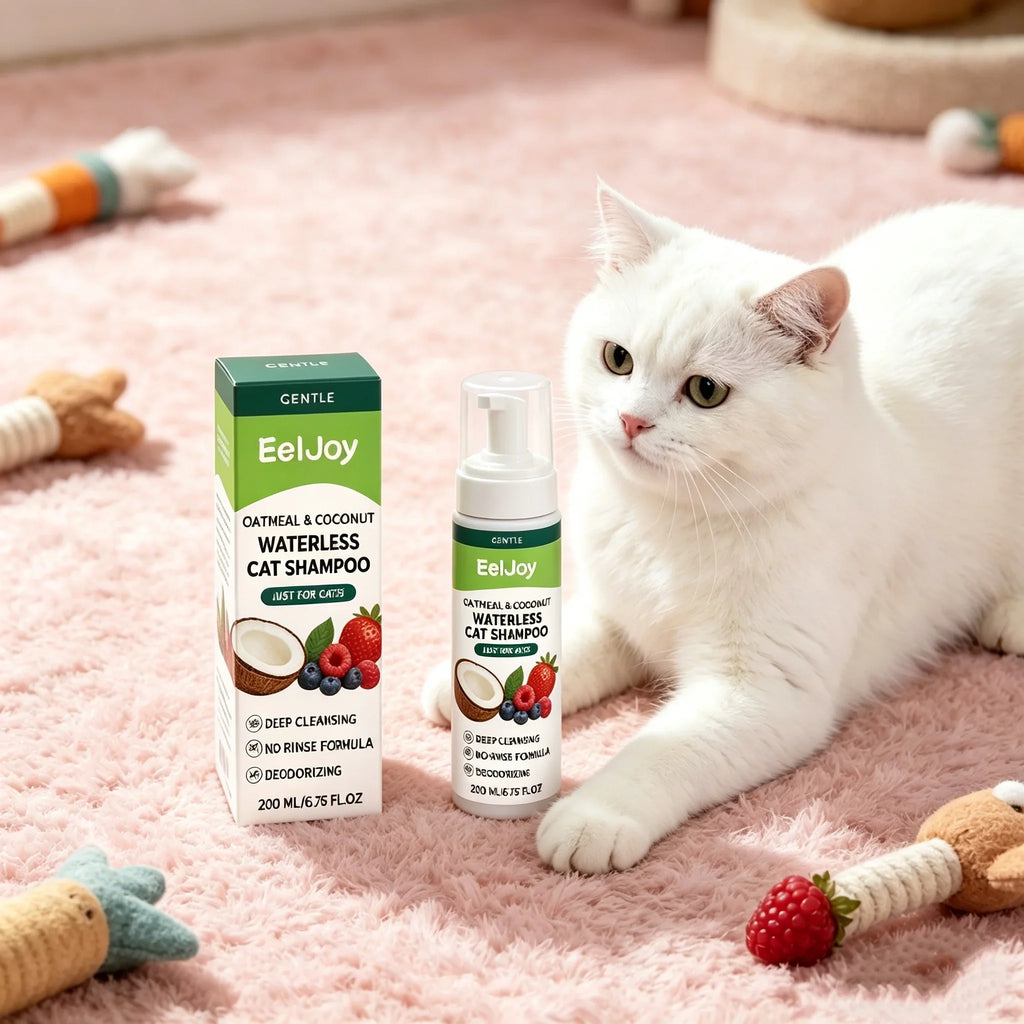 Coconut No-Rinse Dry Shampoo for Cats & Dogs — Sensitive Skin Foam Cleanser with Odour Control