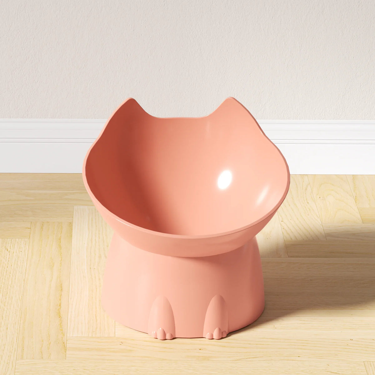 Elevated Cat Bowl - Anti-Tip Raised Feeding Dish with Tilted Design