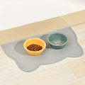 Silicone Pet Feeding Mat - Waterproof Food Bowl Placemat with Raised Edges