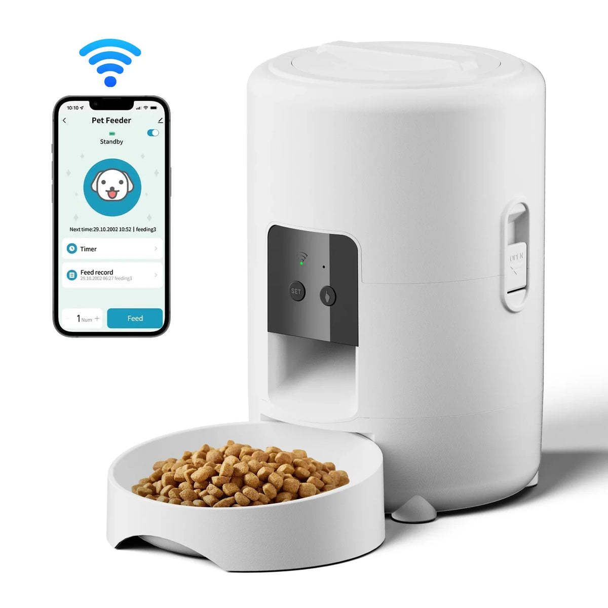2L Automatic Pet Feeder with Camera — App-Controlled Timed Food Dispenser for Cats & Dogs