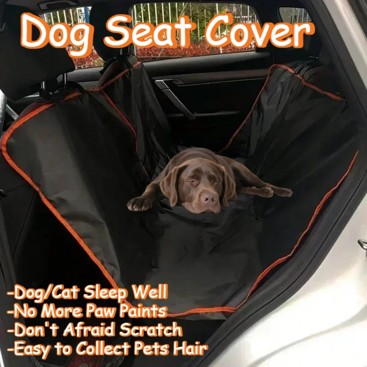 Oxford Dog Car Seat Cover — Waterproof Hammock Protector for Cars, Trucks & SUVs