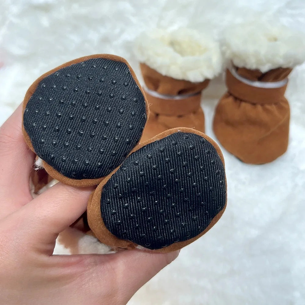 Winter Anti-Slip Dog Boots | Set of 4 for Small & Medium Dogs & Cats