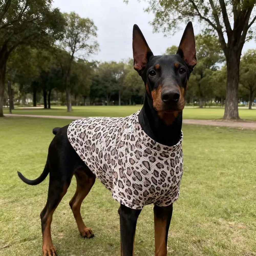 Cartoon Print Dog Cooling Vest Shirt | Soft Summer Top for Medium & Large Dogs