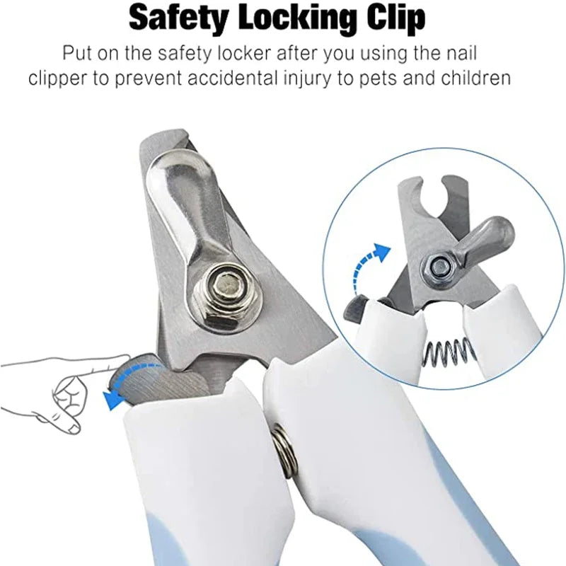 Professional Stainless Steel Pet Nail Clipper for Dogs & Cats