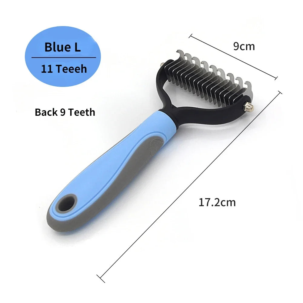 Pet Deshedding Brush - Professional Dog & Cat Hair Remover Grooming Comb