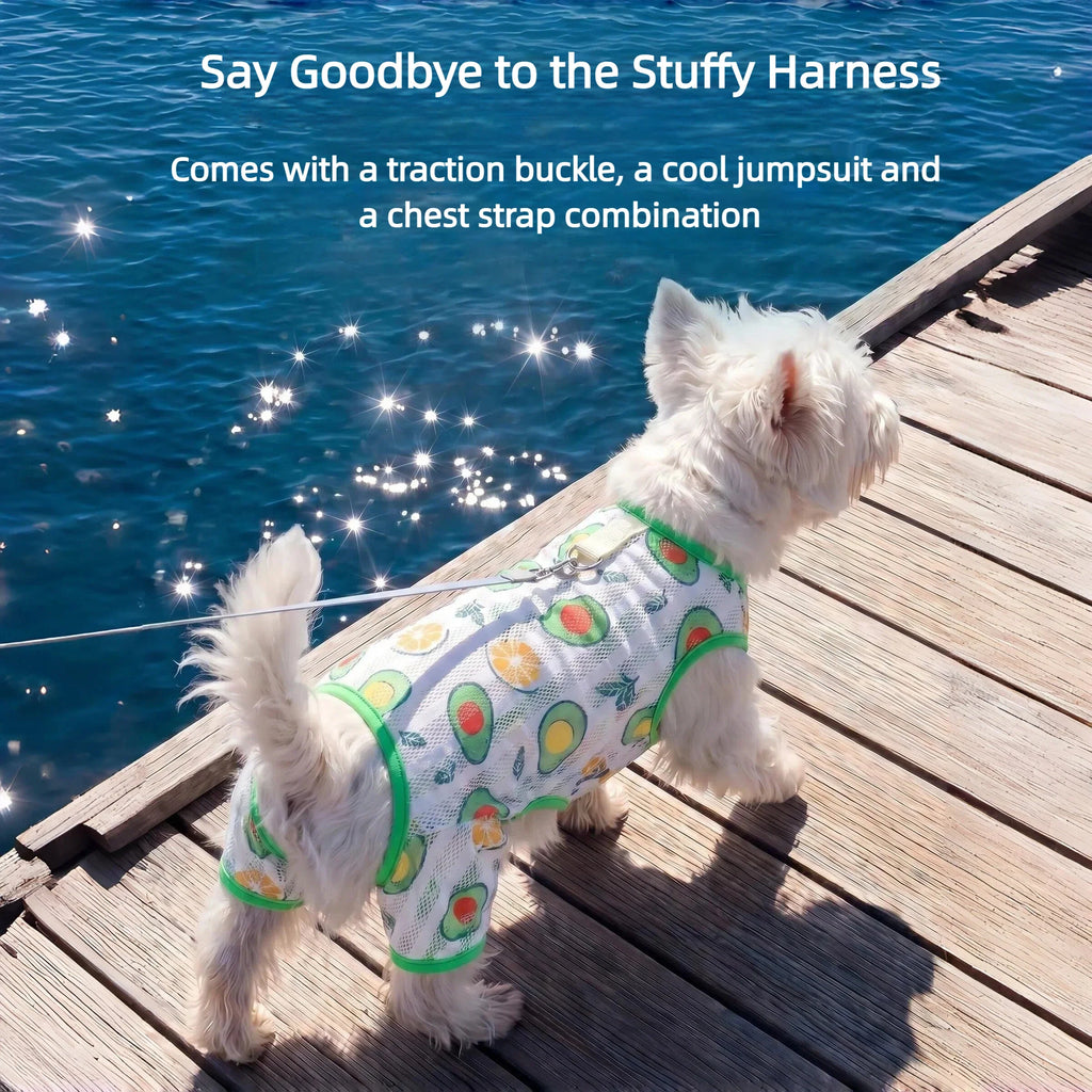 Breathable Mesh Cooling Jumpsuit for Small Dogs & Cats
