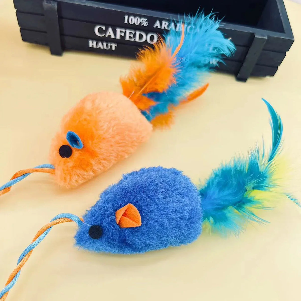 Plush Mouse & Bell Ball Interactive Cat Toy Set